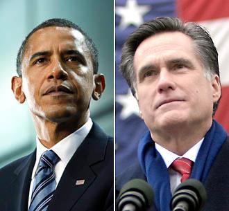 Barack Obama and Mitt Romney