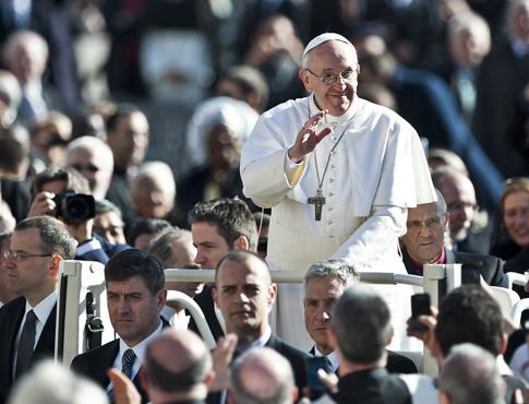 Pope Francis at his inauguration