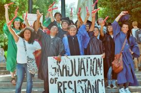 Students protest against a ban on the undocumented at the University of Georgia