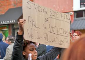 Anti-racist activists mobilize against the fascists in Murfreesboro, Tennessee